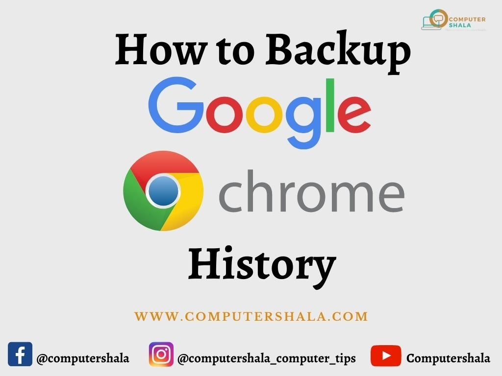 How to Backup Google Chrome History